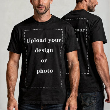 Men’s 260g Custom Direct-to-Garment Printed Washed Cotton T-Shirt DT02A
