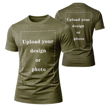 Men’s 230G Cotton Custom Front & Back T-Shirt with Photo & Text Upload