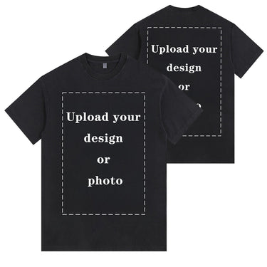 Men’s 260g Custom Direct-to-Garment Printed Washed Cotton T-Shirt DT02A