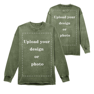 Men’s 230g Custom Direct-to-Garment Printed Washed Cotton T-Shirt DT03A