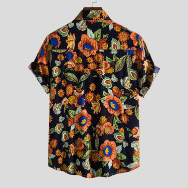 Men’s Vintage Floral Short Sleeve Shirt