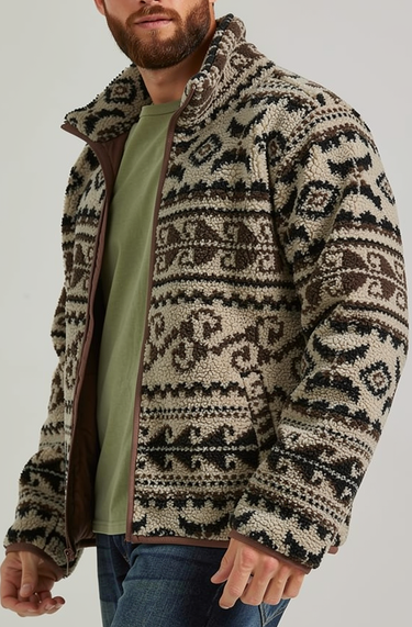 Men’s Patterned Fleece Jacket