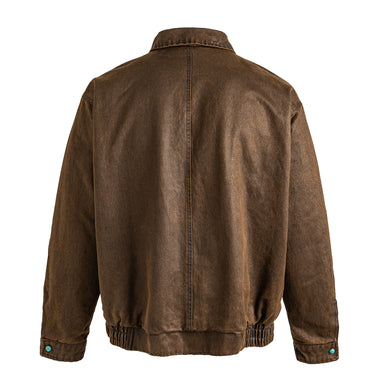 Men’s Vintage Washed Stand Collar Work Jacket