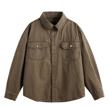 Men’s Vintage Washed Cotton Utility Shirt