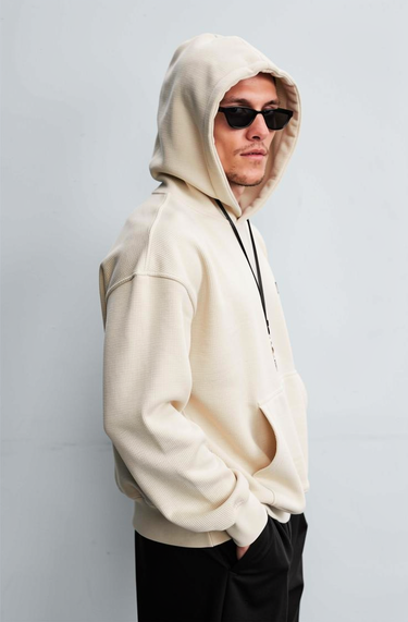 Men’s Oversized Checkered Hooded Sweatshirt W24089