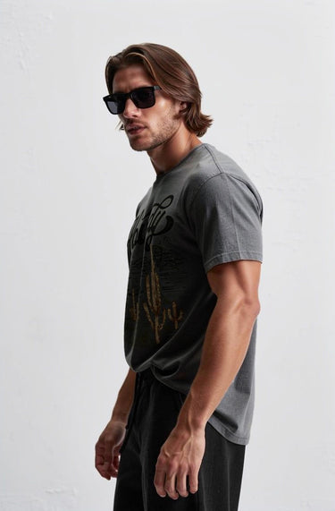 Man’s Howdy Western Cactus Graphic T-Shirt