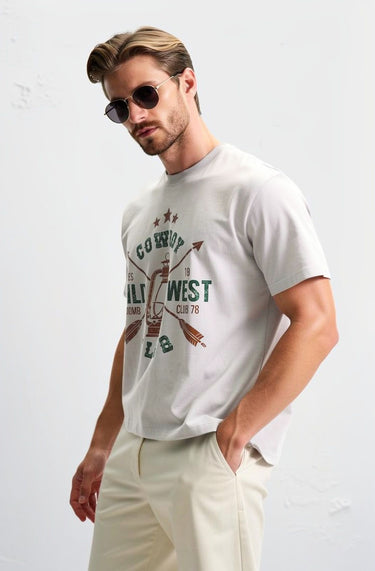 Man’s Cowboy Wild West Club Graphic T-Shirt