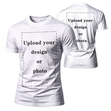 Men’s 230G Cotton Custom Front & Back T-Shirt with Photo & Text Upload