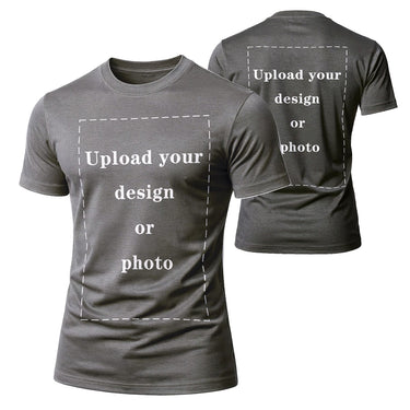 Men’s 230G Cotton Custom Front & Back T-Shirt with Photo & Text Upload