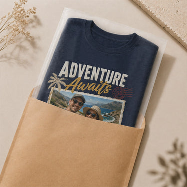 Men’s 230G Cotton Custom Front & Back T-Shirt with Photo & Text Upload