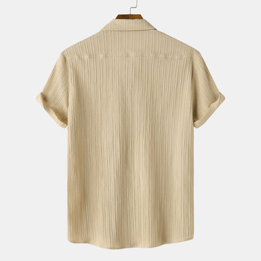 Men’s Solid Textured Short Sleeve Shirt