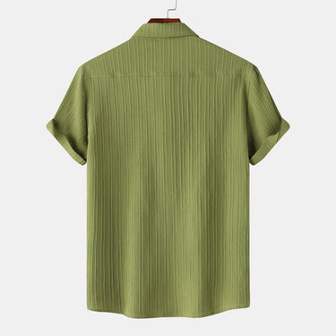 Men’s Solid Textured Short Sleeve Shirt