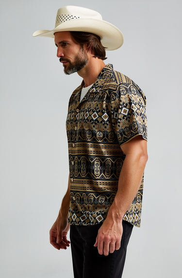 Man’s Geometric Patterned Button - Down Shirt