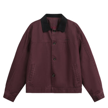 Men’s Cotton Work Jacket with Corduroy Collar