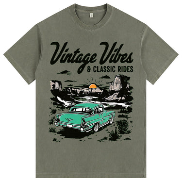 Man’s Vintage Vibes & Classic Rides Graphic T-Shirt