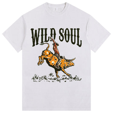 Man’s Wild Soul Bull Riding Graphic T-Shirt