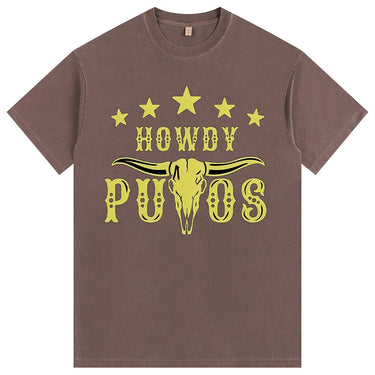 Man’s Howdy Putos Skull Graphic T-Shirt