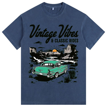 Man’s Vintage Vibes & Classic Rides Graphic T-Shirt