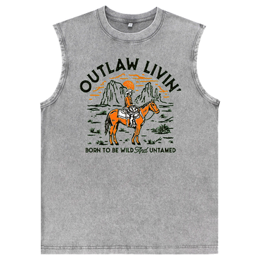 Man’s Outlaw Livin’ Graphic Tank Top