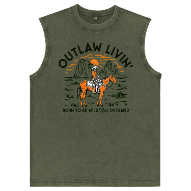 Man’s Outlaw Livin’ Graphic Tank Top