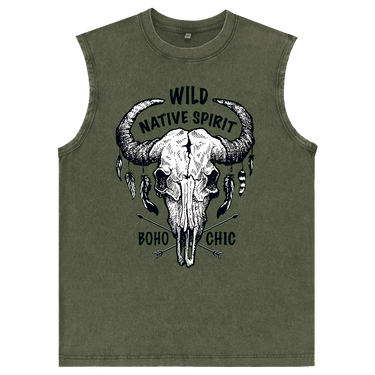 Man’s Wild Native Spirit Graphic Tank Top