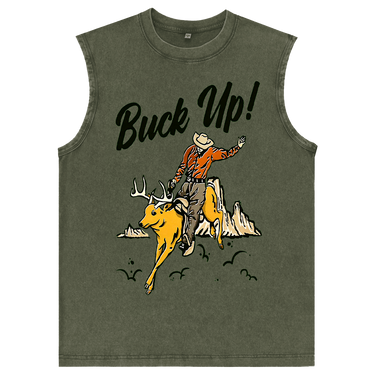 Man’s Buck Up Graphic Tank Top