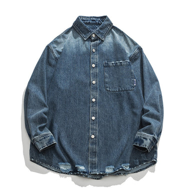 Men’s Distressed Denim Shirt