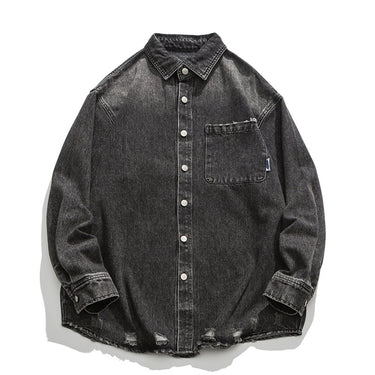 Men’s Distressed Denim Shirt