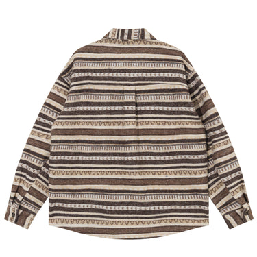 Men’s Vintage Ethnic Striped Long Sleeve Shirt