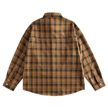 Men’s Vintage Plaid Button-Up Shirt