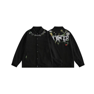 Men’s Retro Flower Embroidered Jacket W0372