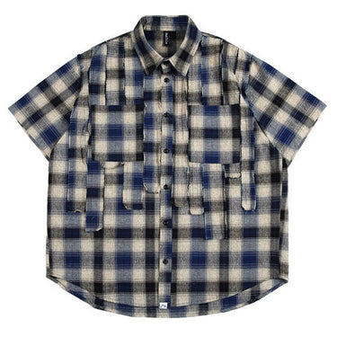 Men’s Summer Retro Plaid Shirt C37