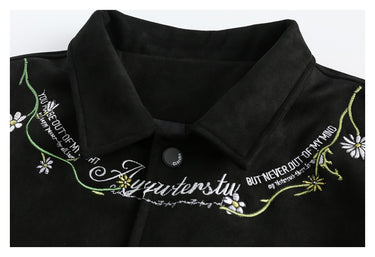 Men’s Retro Flower Embroidered Jacket W0372