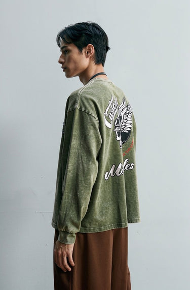 Man’s Skull Graphic Long Sleeve T-Shirt