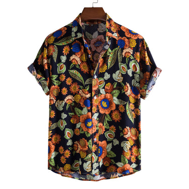 Men’s Vintage Floral Short Sleeve Shirt
