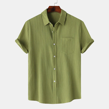 Men’s Solid Textured Short Sleeve Shirt