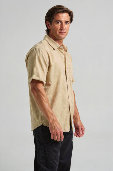 Men’s Solid Textured Short Sleeve Shirt
