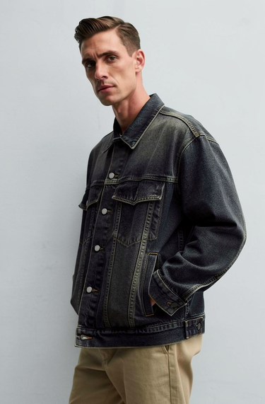 Men’s Autumn Retro Washed Denim Jacket NZ2985