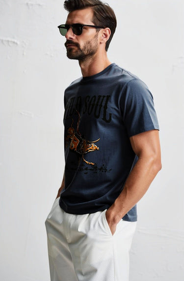 Man’s Wild Soul Bull Riding Graphic T-Shirt