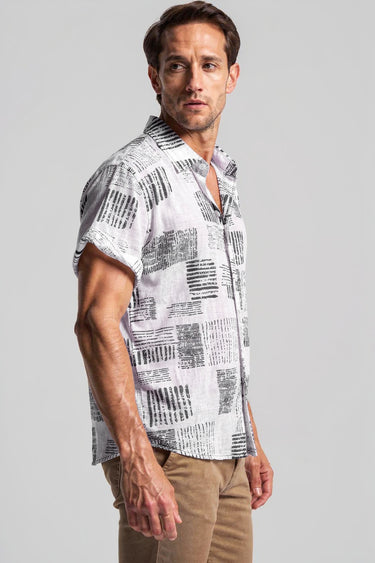 Men’s Abstract Print Short Sleeve Shirt