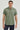 Men’s Solid Textured Short Sleeve Stand Collar Shirt